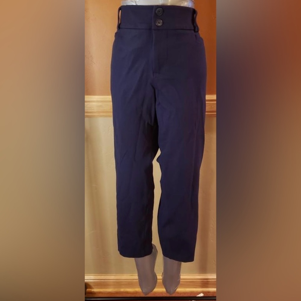 Trouser Straight Studio Luxe Ponte Pant- navy